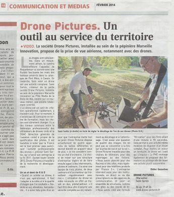 Photographie d'un article de journal parlant de Serv'Drone